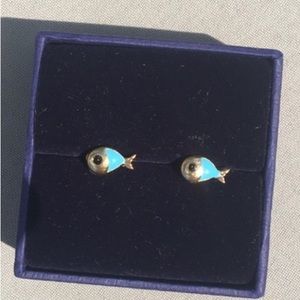 Fish shaped stud earrings